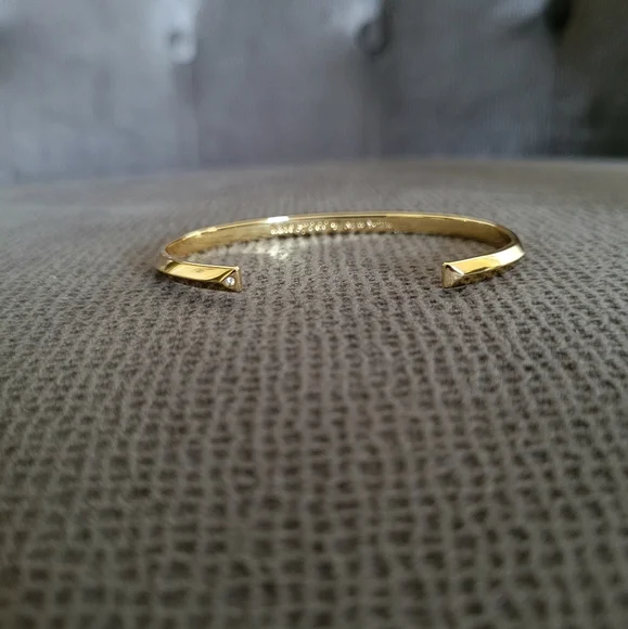 Kate Spade♠️ "Raise the Bar" Gold💛 Open Cuff Bracelet - NWT - Picture 8 of 12